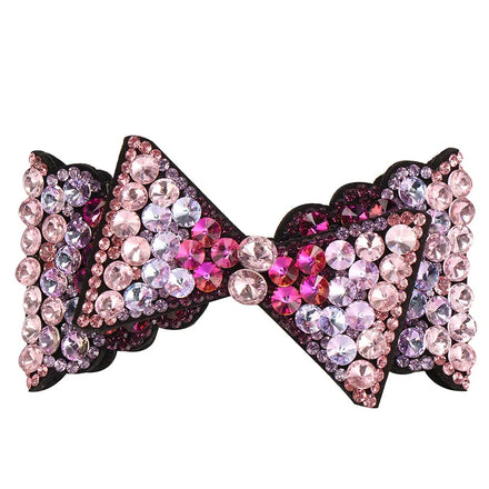 HX-223 Big Bow Flower Pattern Hair Clip with Colorful Rhinestone for Women-Party Hair Decoration