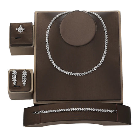 Fashion Jewelry Set Women Wholesale Luxury Dubai Cubic Zirconia High-end Jewelry Set Bridal Casting Jewelry BN8556