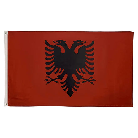 Albanian Flag with AZ Logo 150 X 90cm 100% Polyester Custom Knitted High Quality Banner and Flag