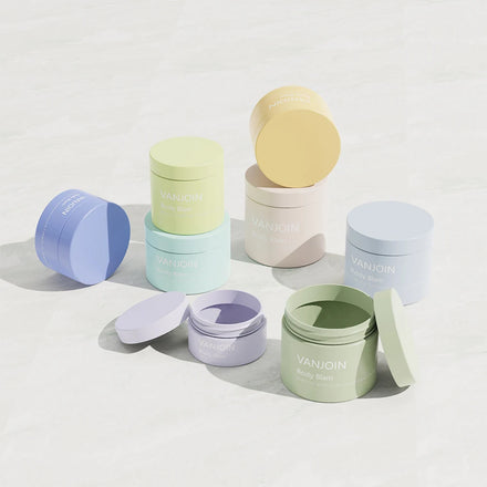 Custom Macaron Colors Empty 8oz/10oz/16oz Plastic PET Cosmetic Body Scrub & Hair Conditioner Jars for Eye Cream & Lotion