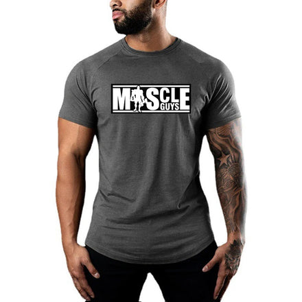 Running T Shirt Men Custom LOGO Cotton Tshirt Male Plain Sports Shirt O-neck Short Sleeve Clothing Man Tee Shirt