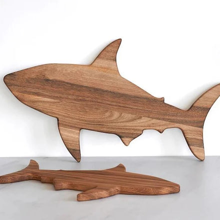 Unique Design Bamboo Cheese Charcuterie Board Bamboo Wood Shark Coochie Plate Walnut Wood Serving Plate