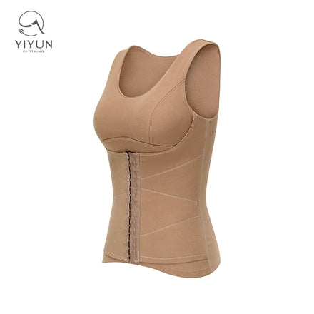 YIYUN Women's Autumn Winter Velour Tank Top Fashionable Solid Color Thick Warm Breathable Nylon Slimming Tummy Control Bottoming