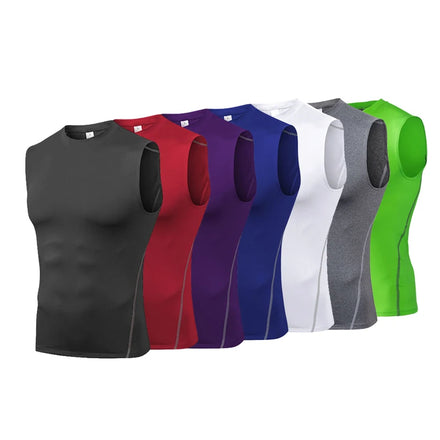 Mens Compression tank Top Sleeveless Quick Dry t Shirt Sport t Shirt