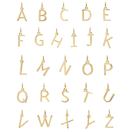 Milskye Minimalist New Style Jewelry 18k 14k Gold Plated Sterling Silver 26 Letter Pendant Necklace