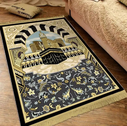 Carpets Manufacturer in Turkey Sajadah Muslim Prayer Rug Praying Mat Islamic Velvet Chenille Prayer Rug Kids Prayer Mat