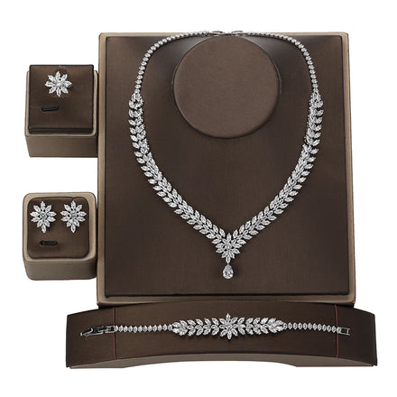 Dubai Bridal AAA Cubic Zirconia Luxury Jewellery Necklace Fashion Saudi Arabia Wedding Accessories Dining Room Sets BN8543