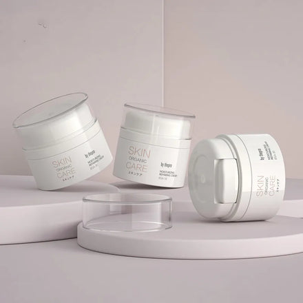 Custom logo New Design White Thicken Airless Jar Cosmetic Container 30ml 30g 50g and Bottle Inside Button New Airless Jar