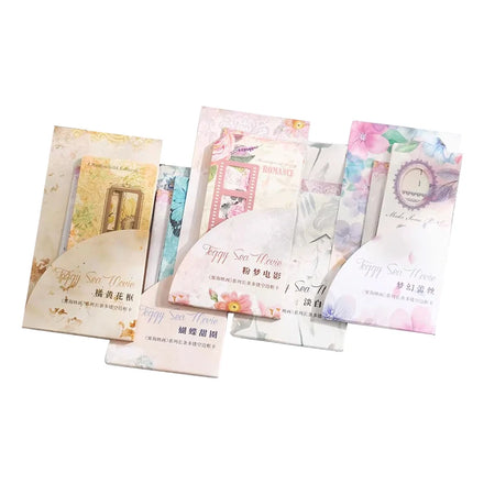 10 Pieces/Pack Long Border Card Fog Sea Painting Series Artistic Style DIY Journal Decoration Base Paper 6 Models