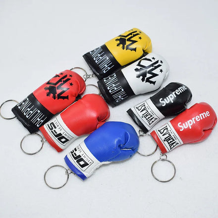 Boxing Mittens Key Pendant Leather Keychain Mittens Pendant Boxing Lobster Clasp Men and Women Car Keychain Gift