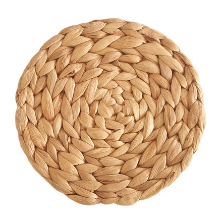 Natural Round Water Hyacinth Woven Placemats Rattan Placemats