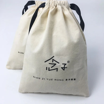 Recycled Custom Personalized Logo Gift Packaging Cosmetic Cotton Drawstring Dust Pouch