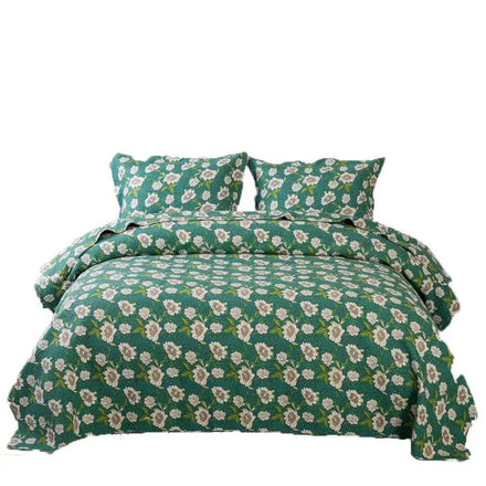 Luxury 100% Cotton Western Printed Floral Queen Patchwork Quilt Cover Bedspread Embroidered Pattern Customized Color Quilt Sets