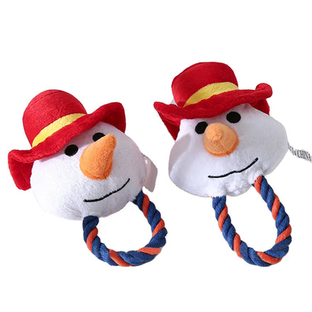 Hot Selling Pet Toys Santa Snowman Christmas Gift Stuffed Plush Toy Dogs Chewing Cats Interactive Animal Christmas Gift