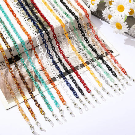 Factory Price Solid Color Mixed Color Retro Amber Small Button Bag Chain Eyewear Accessories