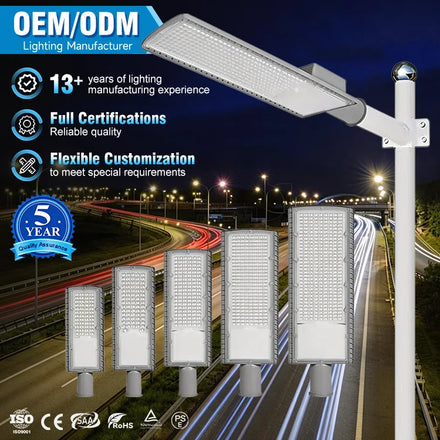 COVEDA Customizable Energy Saving Outdoor 30w 50w 100w 150w 200w AC Power LED Street Lighting
