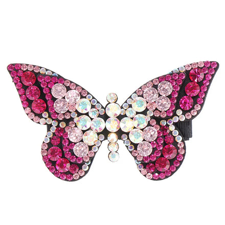 HX-230 Wholesale Rhinestone Butterfly Hair Clip for Women
