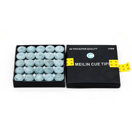 New Arrival Super Quality Classic 14MM Leather Billiard Table Pool Cue Tips Box of 50PCS for Club Billiards Game