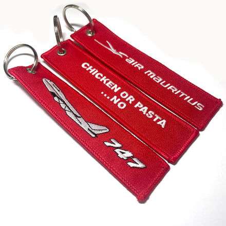 Wholesale Small MOQ Order Freely Design Airbus Flight Crew Embroidered Key Chain