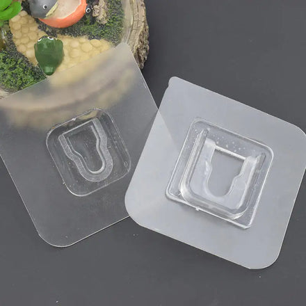 Waterproof Removable Double-Sided Adhesive Acrylic Transparent Eco-Friendly Wall Mounted Sticky Hanging Hook for Clothing