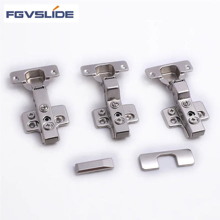 FGVSLIDE 35mm Steel Cup Double Function Kitchen Cabinet Hinge Soft Close Clip-On Adjustable Nickel Plated Hospital Dining Living