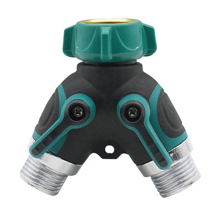 3/4 Inch US Standard Thread Faucet Tap 2 Way Hose Splitter Garden Y-shaped Valve