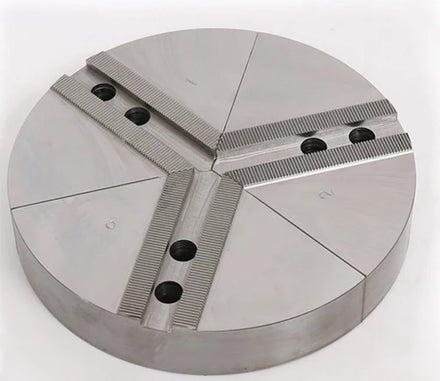 Hydraulic/Pneumatic/Electric Fan Shaped Soft Claw 45 Steel Circular Chuck Jaws Fully Enclosed CNC Clamping Soft Chuck