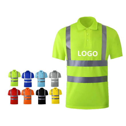 OEM Custom Breathable Construction Uniforms Short Shirt Short Sleeve Hi Vis Reflective Road Safety Polyester Mesh T Shirt