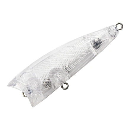 Unpainted ABS Topwater Popper Lure 7g/12g/18g Blank Hard Fishing Bait Without Hooks for River Lake Stream