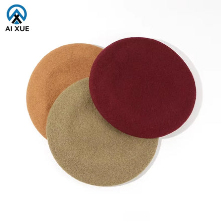 Wholesale High Quality Navy Wool Beret Hat New Arrival Fashionable French Cap for Women and Girls for Winter Outdoors Boina