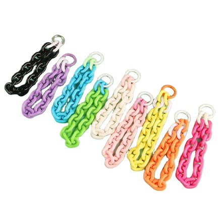 Korea Hot Selling Detachable Custom Length Cute Girl Bag Candy Colored Acrylic Chain Key Ring for Girls