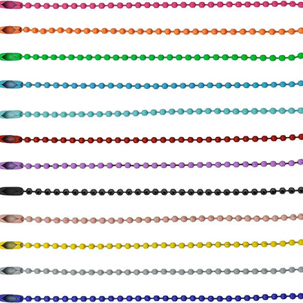 Metal Ball Bead Chains with Connectors 2.4mm Iron Ball Chain Keychains DIY Necklace Jewelry Making/Hanging Ornament/Craft