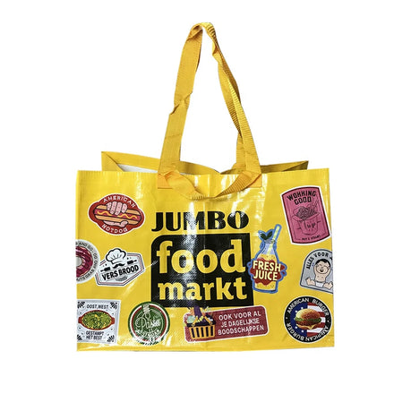 Reusable Multicolor Polypropylene Woven Bag Without Liner Daily Life Shopping Market Grocery Bag Multicolor Laminated