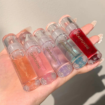Vegan Lip Plumping Oil Hot Sale Transparent Glitter Lip Glaze Pearl Cosmetic Moisturizing Shiny Lip Gloss