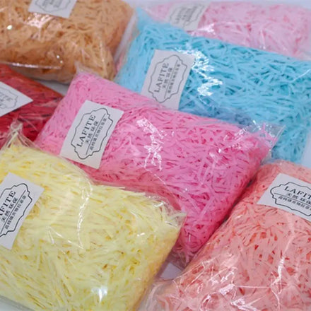 Wholesale LNX Brand Multicolor Decorative Gift Box Straw Pulp Material Single Uncoated Resin Filled Shredded Paper Disposable