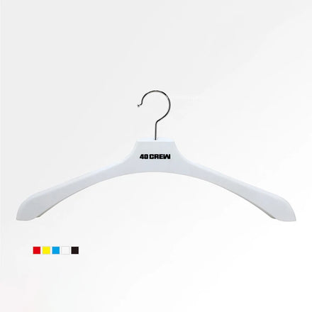 Luxury Custom Logo Heavy Duty Eco-Friendly Plastic Hangers for Clothing Store Wardrobe Dresses Black Clothes Pants-Modern Design