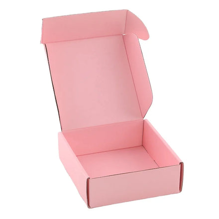 Immediate Shipping Corrugated Paper Box in Pink Black White with Matt Lamination & UV Coating Printing Handling