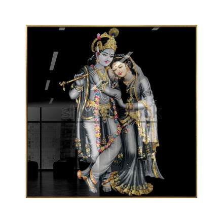 India Religion Lord Radha Krishna Canvas Painting Portrait UV Printing on the Wall Art Picture
