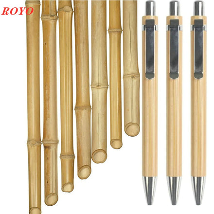 Factory Hot Sales Customized Logo Office Wood Stylus Ball Point Pens Custom Eco Friendly Natural Wooden Bamboo Ballpoint Pen