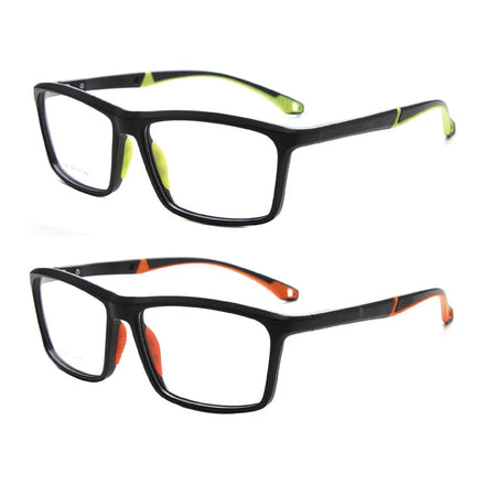 Wholesale OEM/ Sherlaror Durable TR90 Light Weight Sports square Shape Flexible Big Size Spectacle Frames 2 Removable Temples