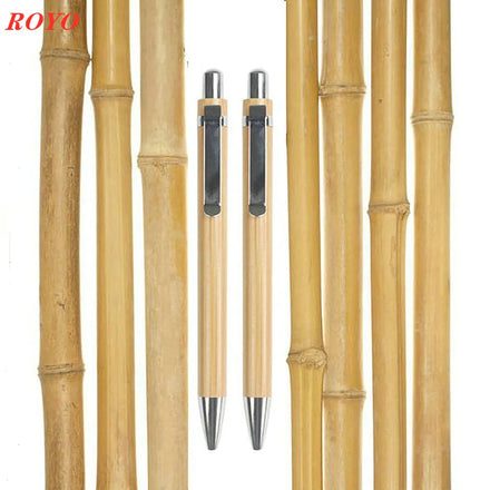 Fine Premium Hot Sales Wood Ballpoint Plastic Holder Customized Logo Eco Friendly Promotion Advertising Ball Point Bamboo Pen