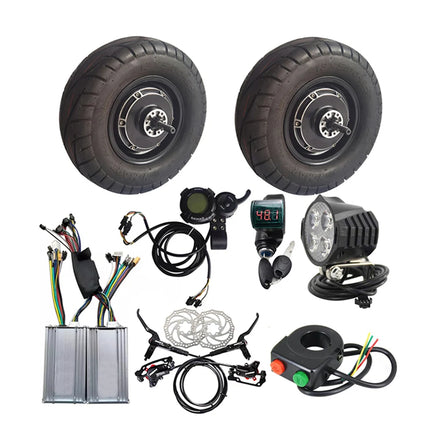 13x5.0-6.5 13 Inch Fat Tire 60V 72V 3000W 4000W Brushless Gearless Disc Brake Scooter Electric Dual Hub Motor Conversion Kit