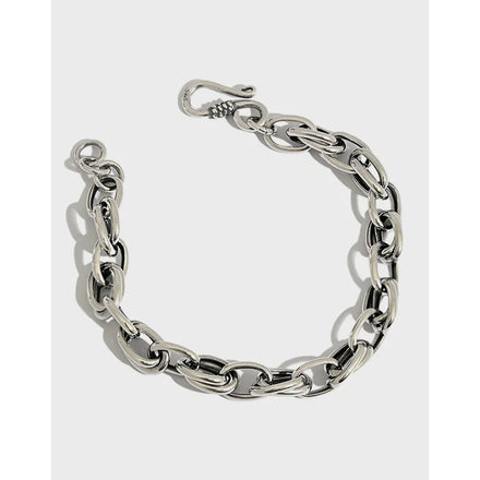 S925 Sterling Silver Smart Bracelets Simple Retro Designer Bracelets Women Chain Couple Bracelet Men Fashion Jewelry