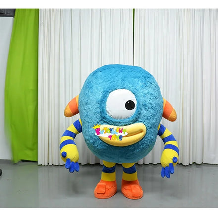 Hot Selling Custom Cartoon Big Eye Monster Mascot Costume Inflatable Cute Cartoon Big Eye Monster Mascot Adult Party Costume