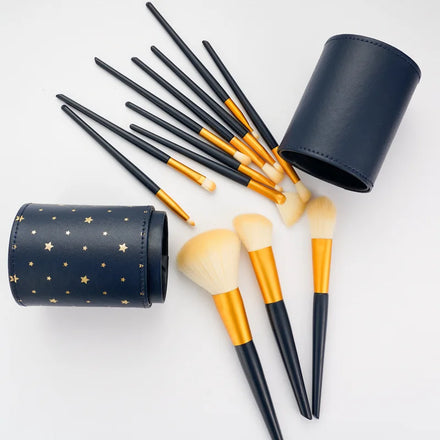 12pcs Soft Bristle Makeup Brush Set Professional Foundation Loose Powder Eye Shadow Blush Highlight Nose Shadow Brushes