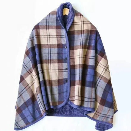Wearable Throw Blanket Single Person Portable Student Classroom Shawl Blanket