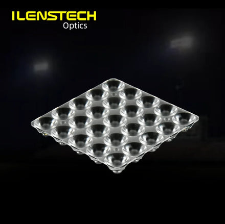 75mm*75mm Square Lens Array Vehicle Light Lens 3535 5050 LED Lens 20 Degree