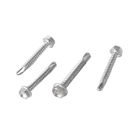 Hex Cylinder Flat Tail Self Tapping Screw Head Metal Roofing Bicycle Screws Hexagon With Wasch Colored Painted Socket