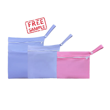 Customized Wet Bag Waterproof Pocket Bag Stroller Popular Baby Diaper Wet Bag with Ziapper