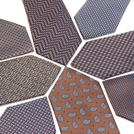 Shengzhou Neckties Manufactures Brown Silk Tie for Men Korea Men's Necktie Polyester Business Cravats